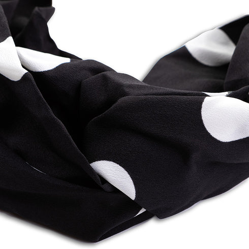 Bandeau cheveux à pois noir et blanc Shona